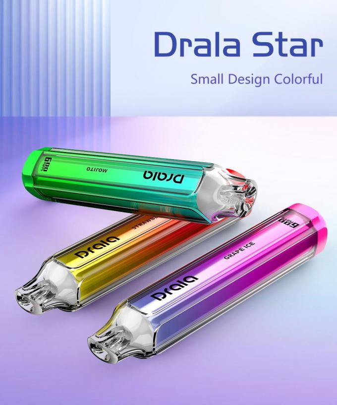 Dispositivo disponible de la vaina de Vape de los soplos de la estrella 600 de Drala 0